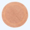Homescapes Runde Badematte apricot, Premium Badvorleger 80 cm, Badteppich Baumwolle mit Wende-Design