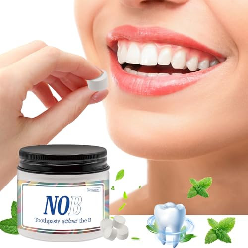 Noss Toothpaste Tablets - Chewable, Hydroxyapatite, Natural, Fluoride-Free, Environmental Protection and Travel Friendliness, Minty Fresh Breath, Eco-Friendly Oral Hygiene