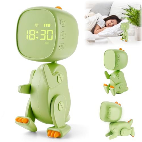 Réveil numérique pour enfants, Réveil dinosaure avec forme variable, Réveil pour Enfants en Dinosaure, Reveil Enfant, Réveils Lumineux pour Enfants, Reveil Enfant Educatif Jour/Nuit, pour Chambre