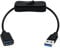 HuaLiSiJi USB 3.0 Cavo con Interruttore USB 3.0 Maschio a Femmina con Interruttore Supporta 5Gbps Trasmissione Dati e Alimentazione, Per PC Portatile, Ventilatore USB, LED (Nero, 1FT/0.3m)