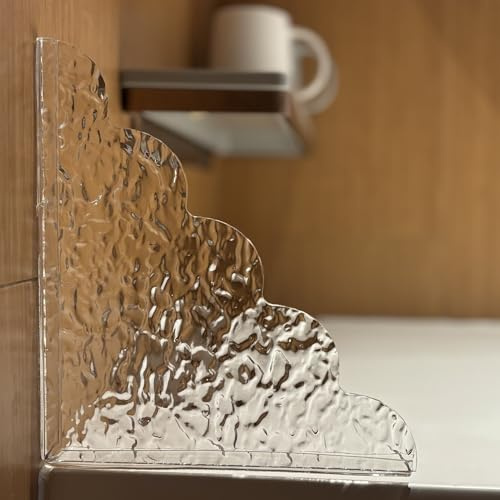 HOMUS Shower Splash Guard 2-Pack, Self-AdhesiveAcylic Bathtub Water Guards, Waterproof Shower Guards for Bathtubs & Showers