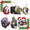 Christmas Tree Decorations, 6PCS Acrylic Cute Funny Jack and Sally Hanging, 2D Flat Ornaments Set for Halloween Christmas New Year Holiday and Car Interior, Winter Decor