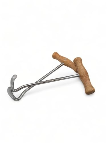William Hunter Wooden Handle Boot Pulls - Boot Hooks with Wooden Handle & Steel Hooks - Boot Puller with Durable, Easy Grip Design
