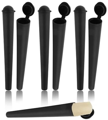 6 Pezzi Porta Joint, 120mm Custodia Congiunta, Joint - Custodia per il Trasporto, Impermeabile e Pratica Tubo Congiunto Custodia per Il Trasporto, Custodia Lunga Tubi Ermetici per Sigarette Porta Nero