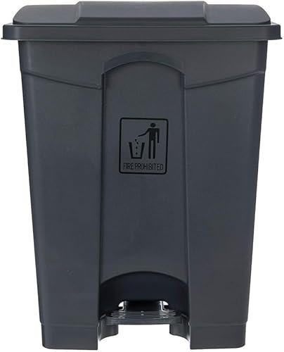 45 LITRE GREY WASTE PEDAL BIN STEP ON NAPPY WASTE COMMERCIAL MEDICAL KITCHEN PROFESSIONAL RECYCLE RECYCLING CLINICAL INDOOR & OUTDOOR