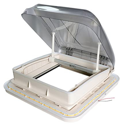 Wohnmobil-Lüfter Wohnmobil-Dachfenster Aus Aluminiumlegierung, Wohnmobil, Dachfenster, Wohnwagen, Dachfenster Und Oberlicht Mit LED-Licht, Doppelverglasung, Acryl