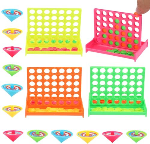 24 Mini Forza 4 Gioco per Bambini Forza Quattro Regalini Compleanno +12 Trottola Giochi Regali Gadget Fine Festa Bambina 5 6 7 8 9 10+Anni Bambino Regalo da Tavolo Dopo Invitati Giochini Feste Kit