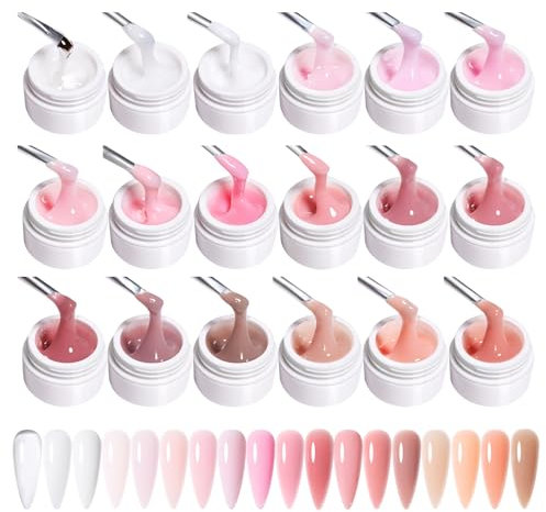 GZSYY Gel Construction Ongle UV Builder Gel 18PCS Base UV Ongles Builder Base