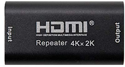 Glowster Ripetitore HDMI, audio e video, connessione bidirezionale, colore nero, ideale per estendere il segnale e migliorare la qualità di trasmissione.