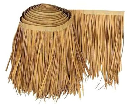 FMLCLSTJM Toit De Paille en Herbe Rouleau De Chaume De Palmier pour Toiture De Tiki Hut, Bar Extérieur, Pergola Ou Parasol, Résistant Aux Intempéries, Décoration De Jardin Tropical Durable(0.5m x 1m)