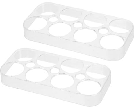 KICHOUSE 2Piezas Huevera Frigorífico de Almacenamiento de Huevos Organizador de Refrigerador Práctico y Seguro Cocina y Camping