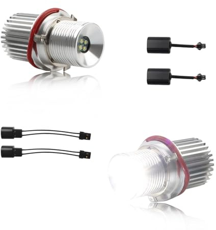 GSOWO 2 unidades Halo Marker Ring 6000K 10W para E39 E53 E60 E61 E63 E64 E65 E66 E87 525i 530i 545i M5, [duradero y eficiente] Can-bus de alta calidad sin errores
