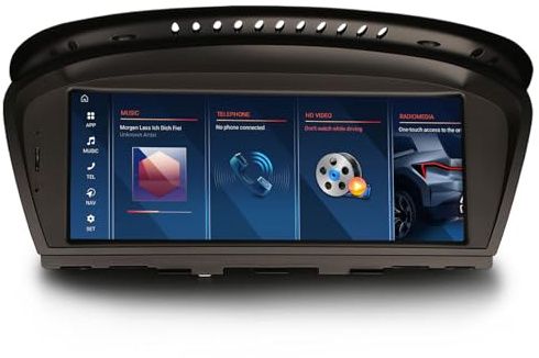 Erisin 8,8 Qualcomm 8GB+128GB Android 15 Autoradio für BMW 3er E90 E91 E92 E93 5er E60 E61 6er E63 E64 CCC System Bluetooth 5.1 GPS Navigation CarPlay Android Auto WiFi 4G DAB+USB DSP Canbus iDrive