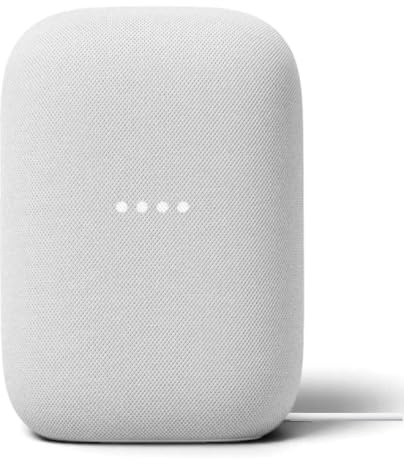 Google Altoparlante audio Bluetooth - Streaming musicale senza fili, suono potente, assistente integrato, connettività Wi-Fi e Bluetooth, controllo Smart Home, accoppiamento stereo - Gesso