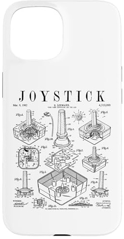 Carcasa para iPhone 15 Controlador de Joystick para Videojuegos, Patente Vintage