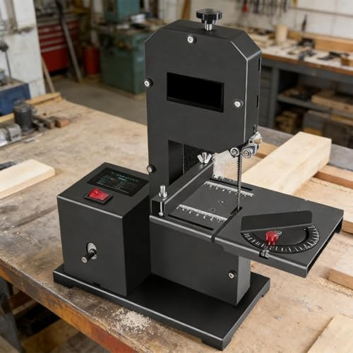 UORDBY Professional Bench Band Saw, Vertical Cutting Machine, 70mm Cutting Height,Throat Depth: 90mm/3.5in,for Woodworking, for Homes, Studios DIY Cutting Tool