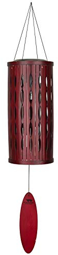 Woodstock Chimes Aloha Solar Windspiel aus Holz und Aluminium in der Farbe Purple Passion, Maße: 72cm x 15cm x 15cm, ACSP