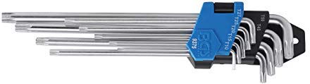 BGS 9375 | Juego de llaves acodadas | extra largas + extra cortas | perfil en T (para Torx) T10 - T50 | 9 piezas