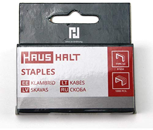 1000 Tackerklammern 8mm Typ 53 Breite 11,2 mm Handtacker Klammer für Tacker