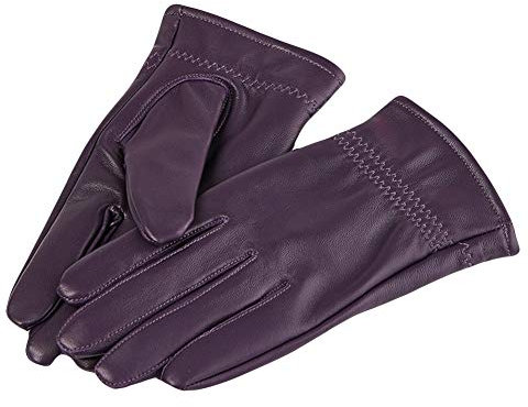 SK Studio Guanti invernali per bambini Ragazzi Ragazze Pelle sintetica Guanti invernali per abbigliamento quotidiano invernale Viola, 5-7 anni