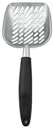 Pelle à litière Kitty Pelle à Tamis à litière en métal avec Manche en Caoutchouc Durable