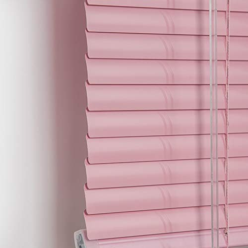 Aluminum Venetian Window Blind Pink - Horizontal Mini Blinds Blackout - Easy Inside And Outside Mount, 60cm/ 80cm/ 100cm/ 120cm/140cm Wide (Size : 140x200cm)