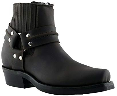 Grinders Unisexe Renegade LO Marron Cuir Cowboy Western Motard Bottines 44