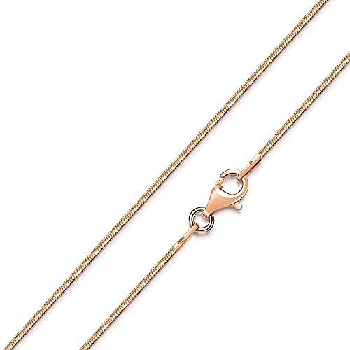 Materia Schlangenkette rosegold 55cm - 925 Sterling Silber Halskette Damen rosé vergoldet K114-55cm