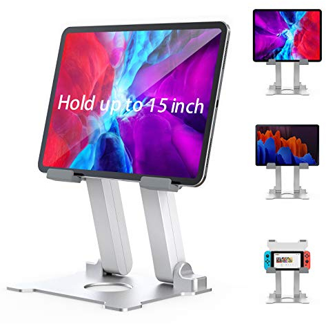 Daping Tablet Stand Holder Folding Aluminum Alloy Adjustable Height&Angle for IPad/IPad Pro/Microsoft Surface/Kindle/Portable Monitor