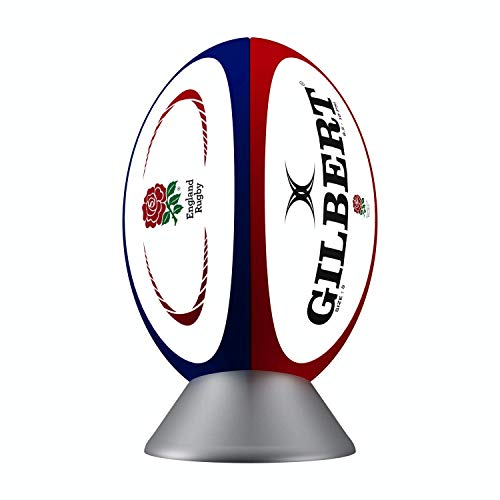 Rugby Ball England Globall Adults and Kids Night Light | Official RFU & Gilbert Licensed Night Lamp | Rugby Gifts for Men and Women | Cool Bedroom Lamp | Bedside Light