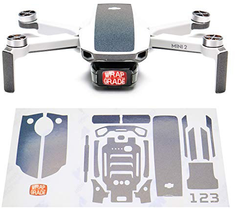 Wrapgrade Skin Sticker Set Kompatibel mit DJI Mini 2 | Akzentfarbe (COLORATION-X)