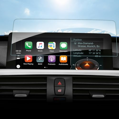 SHAOHAO Kompatibel mit BMW 3er F30 F31 BMW 4er F32 F33 F36 2013-2020 Auto Navigation Displayschutzfolie 8.8-zoll GPS Transparent Schutzfolie Kratzfest 9H gehärtetem Glas bmw f31 bmw f30