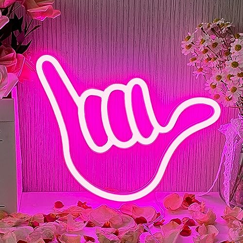 YUEYYNS Handform Neonlichter LED Leuchtreklame Nachtlichter Batteriebetrieben Oder USB, für Weihnachten, dekorative Wand, Dekoration, Schlafzimmer, Hochzeitsfeier und Bar