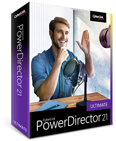 CyberLink PowerDirector 21 Ultimate | Professionelles Videobearbeitungsprogramm für PC mit Greenscreen und tausenden Effekten | Fotoshow | Für jede Filmproduktion | Screen Recorder | Windows [Box]