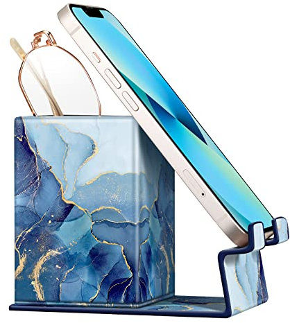 Fintie Stifthalter mit magnetischer Basis, Brillenhalter, Schreibtisch-Organizer, Nachttisch, Zubehör, Bürobedarf, Ocean Marble