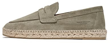 FRED MARTIN COLLECTION, Wildleder Mokassin mit Jutesohle und Lederfutter für Herren, Größe 44, Sage Suede Grün