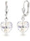 Schöner-SD 925 Silber Ohrringe Herz Kristall 10mm Damen Mädchen Crystal Moonlight