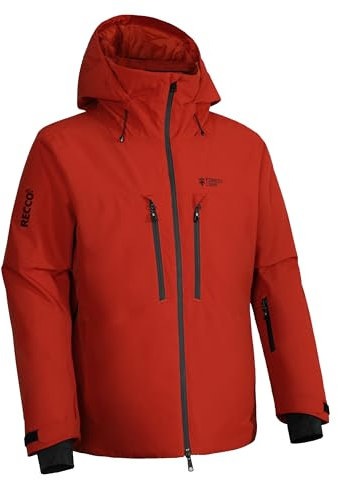 Pioneer Camp Herren Wasserdicht Skijacke Winddicht Snowboardjacke Warm Outdoor Winterjacke mit Kapuze Orange S
