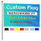 Personalised Flags, Custom Flag 3ftx2ft / 5ftx3ft / 6ftx4ft / 8ftx5ft with Eyelets, Customised Photo Banner with Picture/Logo/Text, Design Your Own Festival Team Garden Birthday Outdoor Sign