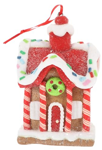 IMIKEYA Miniaturhaus Weihnachten Dekoration Kreatives Weihnachtsschmuck Haus Tischdeko für Festtagsfeier aus Polymerclay Gefertigt für Heim und Geschäft
