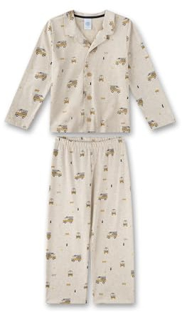 Sanetta Jungen-Schlafanzug Beige | Hochwertiger und bequemer Schlafanzug aus Baumwolle für Jungen. Pyjamaset für Jungen