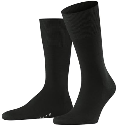 FALKE Men's Airport M So Wool Cotton Plain 1 Pair Socks, Green Forest 7474, 8.5-9.5