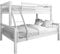 Blisswood Triple Bunk Bed – 4ft6 Double & 3ft Single Pine Wooden Bed Frame with Ladder, Triple Sleeper for Teens & Kids Adults, Space-Saving Bunk for Bedroom or Guest Room (White_L198 x W143 x H146cm)