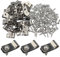 Pinces de fixation pour clôture clips de fixation pour grillage cloture clips de fil en acier inoxydable avec vis colliers de serrage pour clôture en bois, vinyle ou métal (200 pièces)