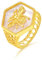 PRAYMOS Bienenring Sechseck Gold Fett Honigbiene Siegelring Klobiger Ring Geometrischer Ring Perlmutt Statement Ring Größe 9