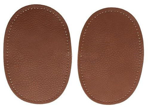 SYSUII 1 Paar Patches zum Aufbügeln,Lederflicken Ellenbogen Aufbügelflicken PU Leder Patch Reparatur Nähen Flicken zum Aufbügeln für Kleidung Handwerk Rucksack Schuhe Hosen,Jacken Dekoration -Braun