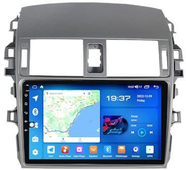 Android 11 Autoradio mit Navi für Toyota Corolla E140/150 2006-2013 9 Zoll Touch 2 Din Android Auto Bluetooth Radio mit Display Rückfahrkamera USB WiFi Mirror Link Canbus(A300S 4G+WiFi 8-Core 3G 32G)