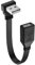 JSADZKJ Cable USB 2.0 de 90 grados, USB A macho a hembra, compatible con carga/transferencia en ángulo descendente, cable corto plano, para laptop, TV, teclado, impresora