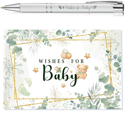 HOWAF Baby Shower Guest Book Wishes for Baby with Pen Baby Shower Advice Book Baby Scrapbook Photo Album Memory Book Alternative Baby Shower Gifts