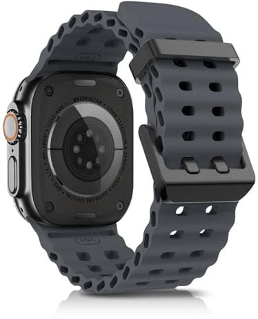 Chinbersky Bracelet Silicone Compatible avec Apple Watch Ultra 2/ Ultra Bracelet 49mm 46mm 45mm 44mm 42mm, Respirant Sport pour iWatch SE Series 10 9 8 7 6 5 4 3 2 1